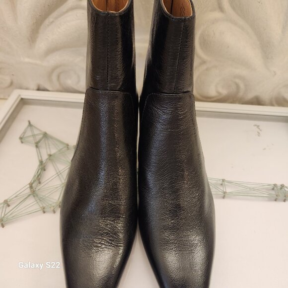 Madewell The Dimes Kitten-Heel Booties in Crinkle. NIB. Size 6 - Picture 7 of 16